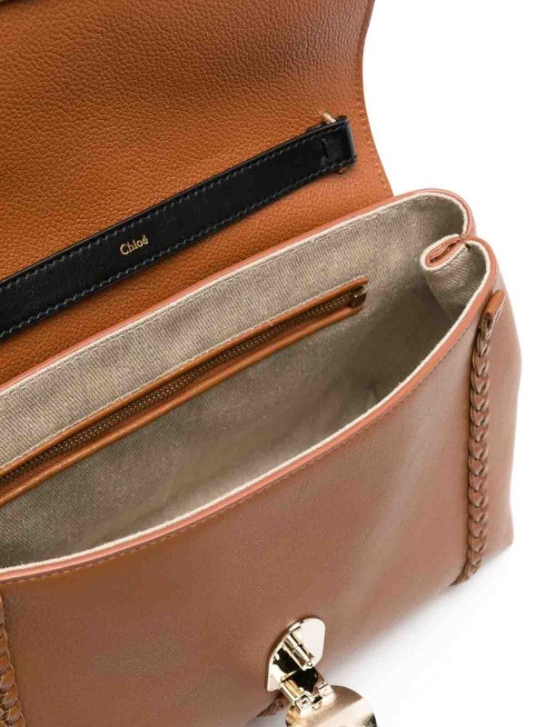 Chloe Penelope Mini Shoulder Bag In Raffia Chc24us575n43 24p
