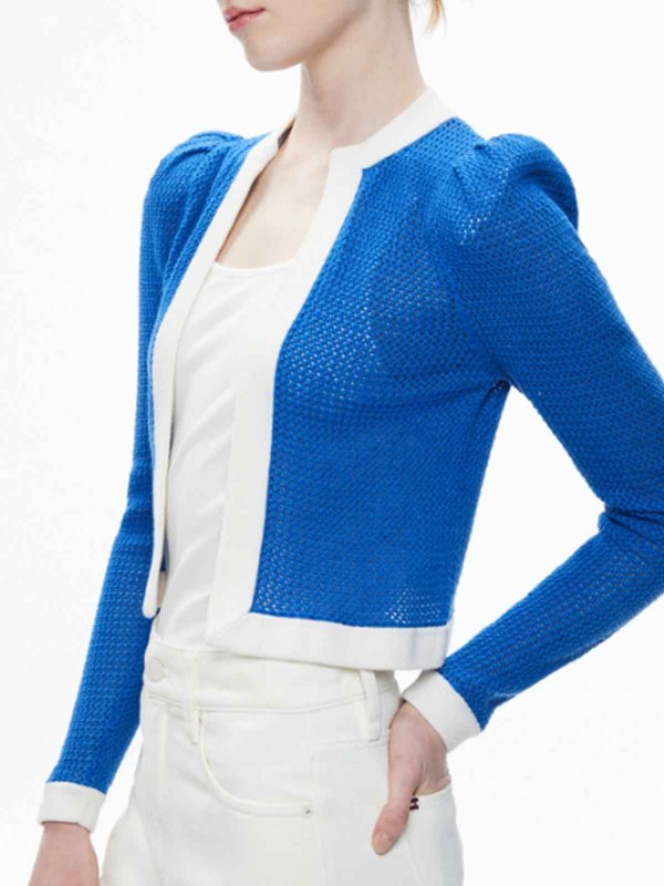 カーディガン - ブルー shop online: ALICE+OLIVIA