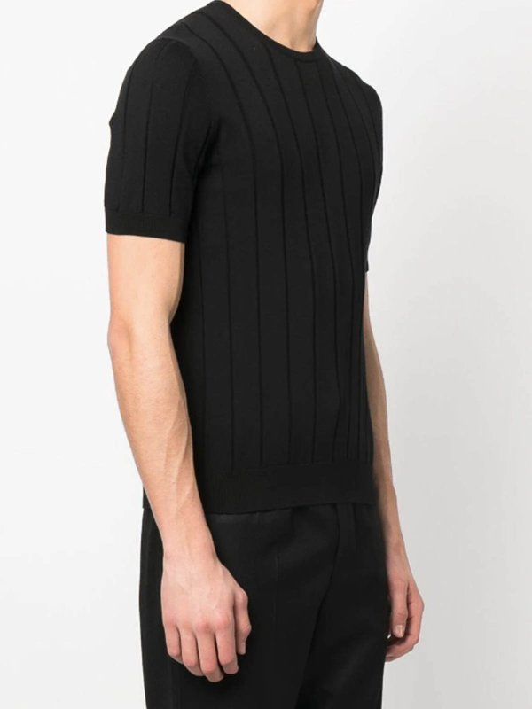 LARDINI: Strickpullover mit Rundhalsausschnitt online - Rundhalspullover - Schwarz