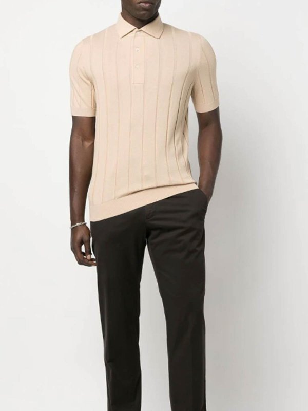 LARDINI: polo shirts online - Ribbed polo