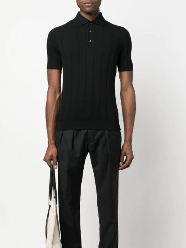 LARDINI: polo shirts online - Ribbed polo