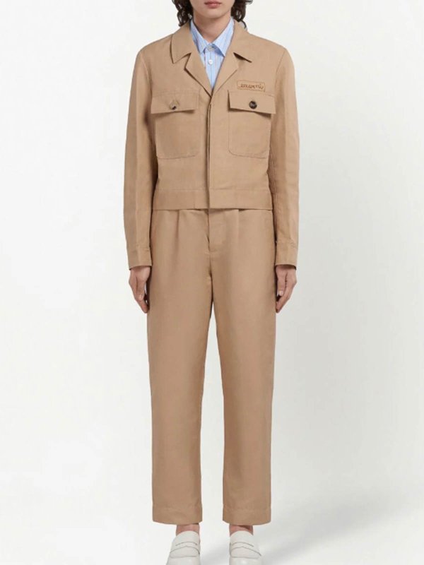 Marni: casual trousers online - Pants with logo