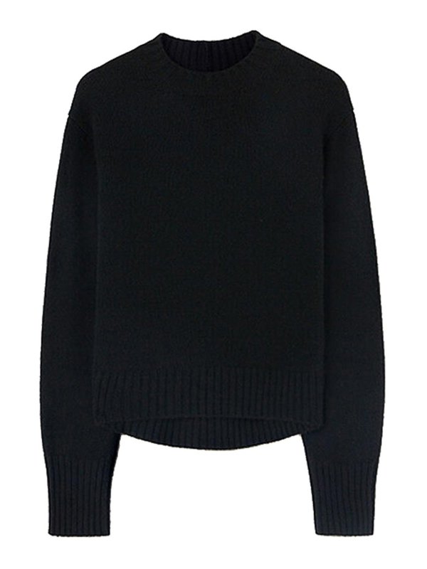 JIL SANDER: Pull col rond - Pull Col Rond - Noir