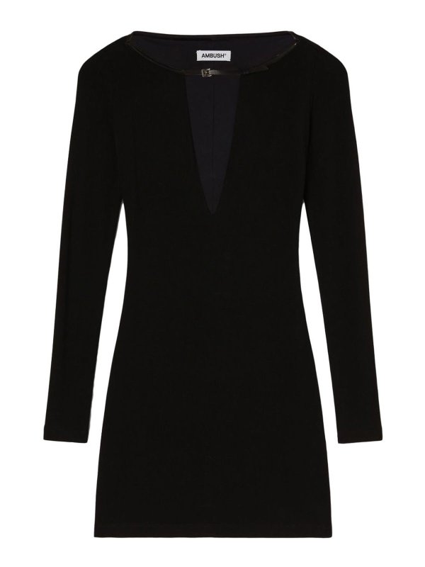 AMBUSH: short dresses - Deep v-neck mini dress