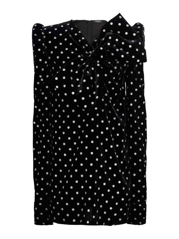 Balmain: Robes courtes - Robe Courte - Argent