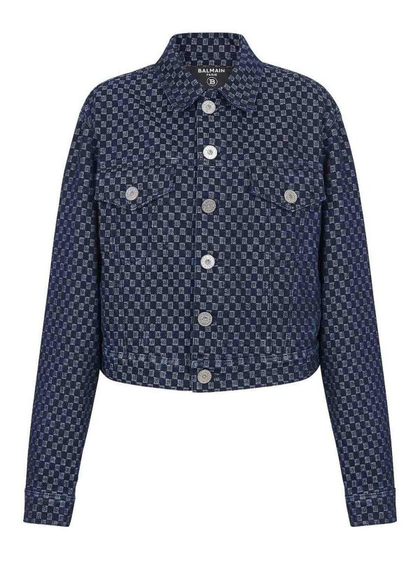 Balmain: casual jackets - Boxy denim jacket