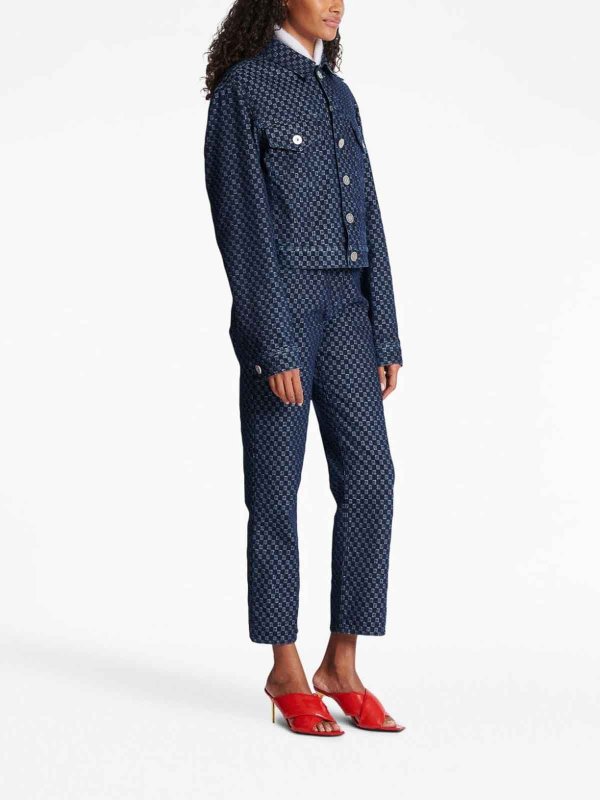 Balmain: casual jackets online - Boxy denim jacket