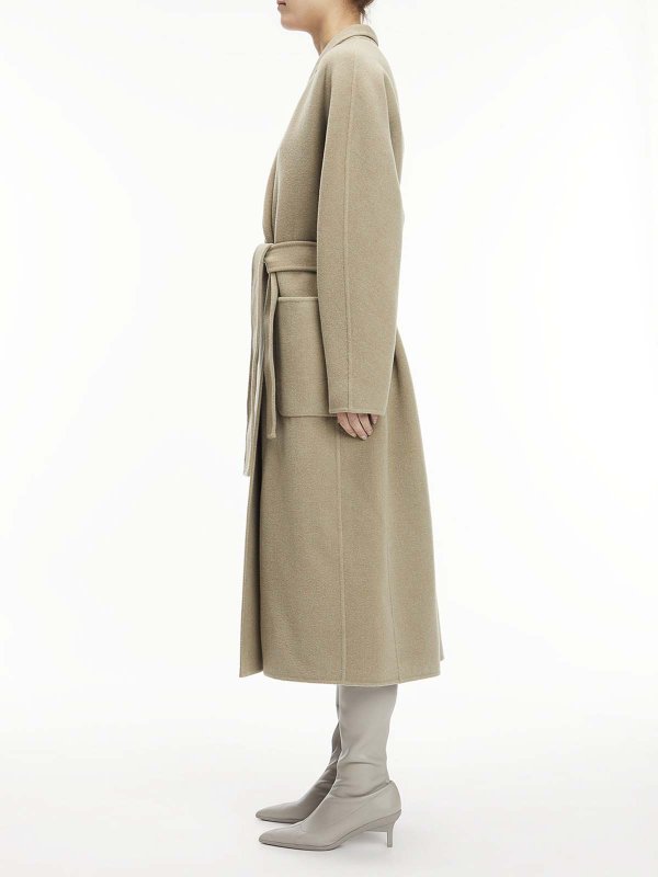 Df wool maxi wrap coat shop online: CALVIN KLEIN