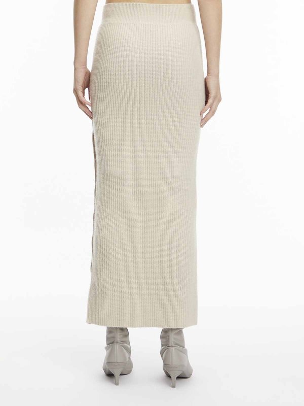 Falda Semilarga - Blanco shop online: CALVIN KLEIN