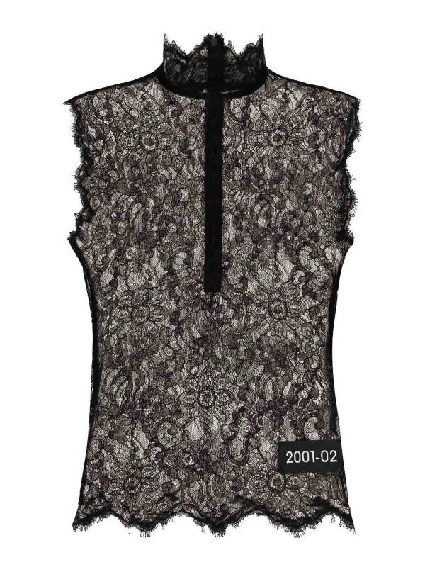 DOLCE & GABBANA: Tops y camisetas sin mangas - Top - Negro