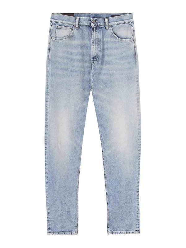 DONDUP: Jeans à jambe droite - Short - Clair Délavé