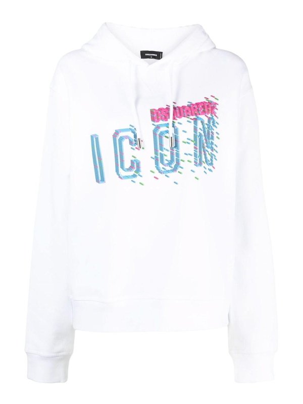 DSQUARED2: Sweatshirts & Pulls - Sweat-Shirts - Blanc