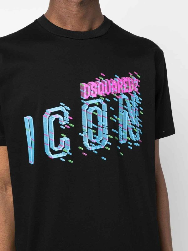 DSQUARED2: t-shirts online - Pixeled icon cool fit tee