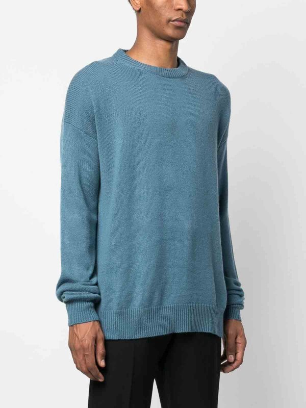 Pull Col Rond - Bleu shop online: JIL SANDER