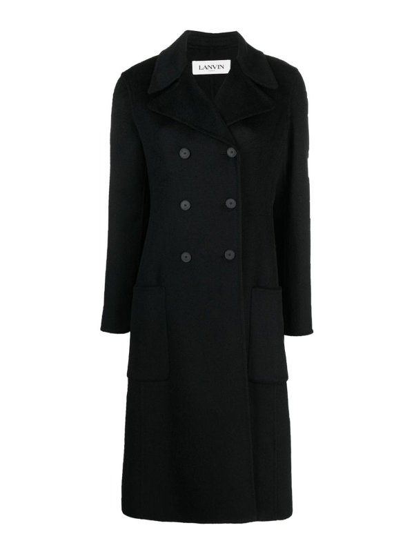 LANVIN: short coats - Double breasted mid length coat