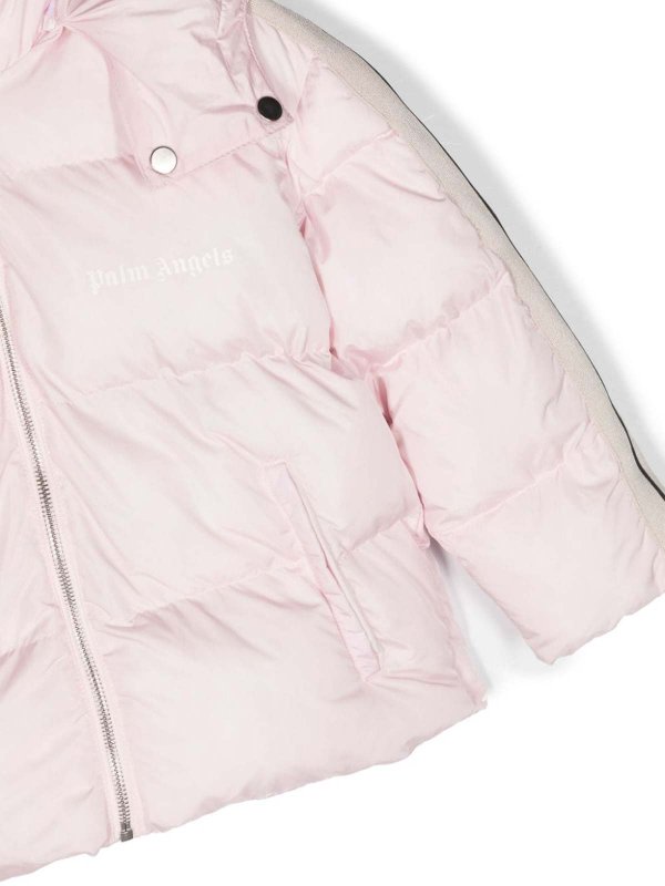 The Best Shops Palm Angels: blazers - Logo track hooded puffer jkt