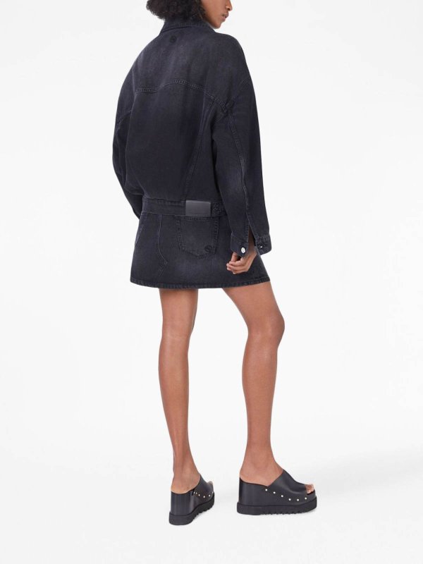 STELLA McCARTNEY: Knee length skirts & Midi online - Falabella chain black denim mini skirt