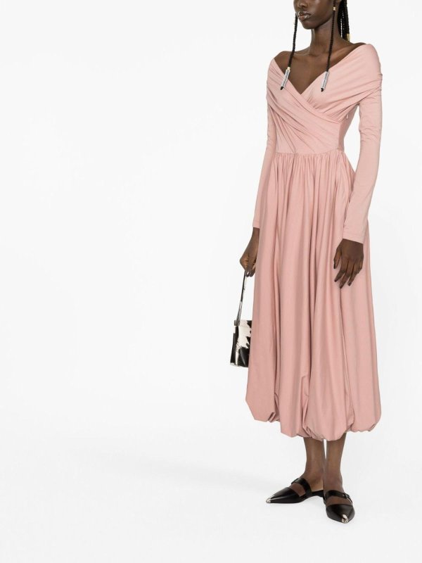 Philosophy di Lorenzo Serafini: maxi dresses online - Pleated pink dress