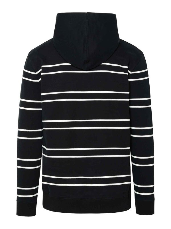 SAINT LAURENT: Sweatshirts & Sweaters online - Striped hooded sweatshirt