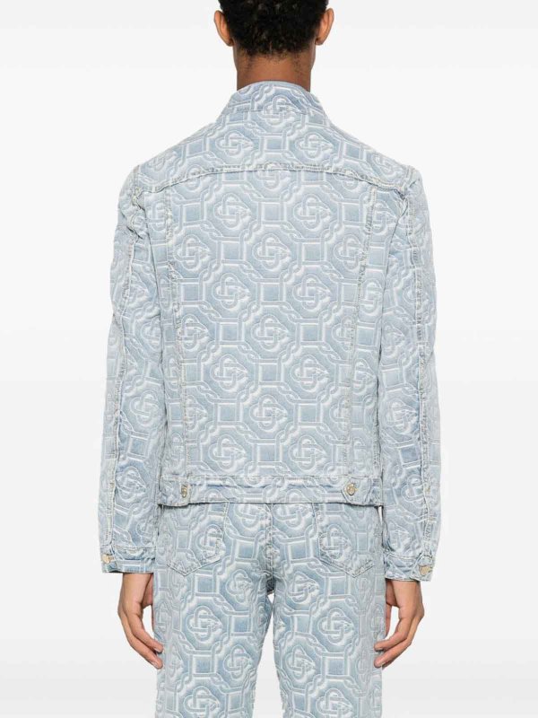 The Best Shops CASABLANCA: denim jacket - Monogram-print denim