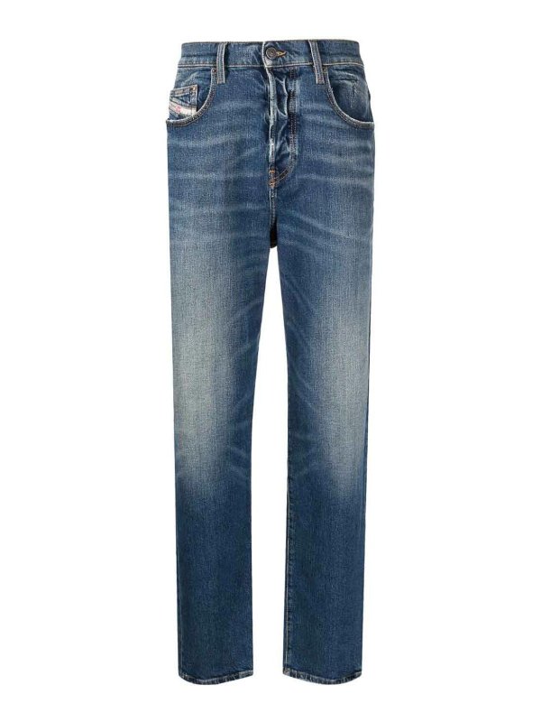 DIESEL: Bootcut - Bootcut Jeans - Blau