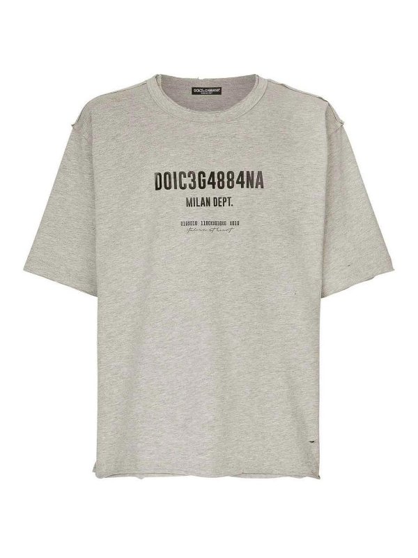 DOLCE & GABBANA: T-shirts - T-Shirt - Gris