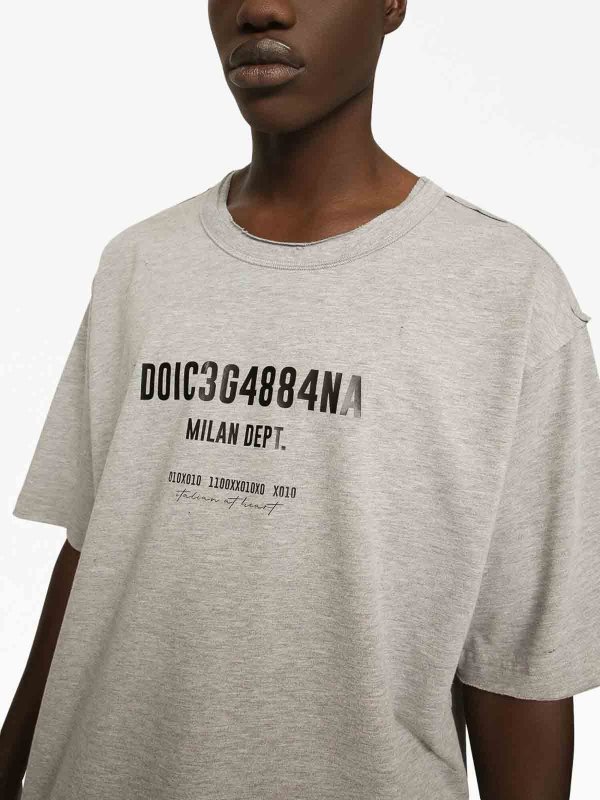 The Best Shops DOLCE & GABBANA: T-shirts - T-Shirt - Gris