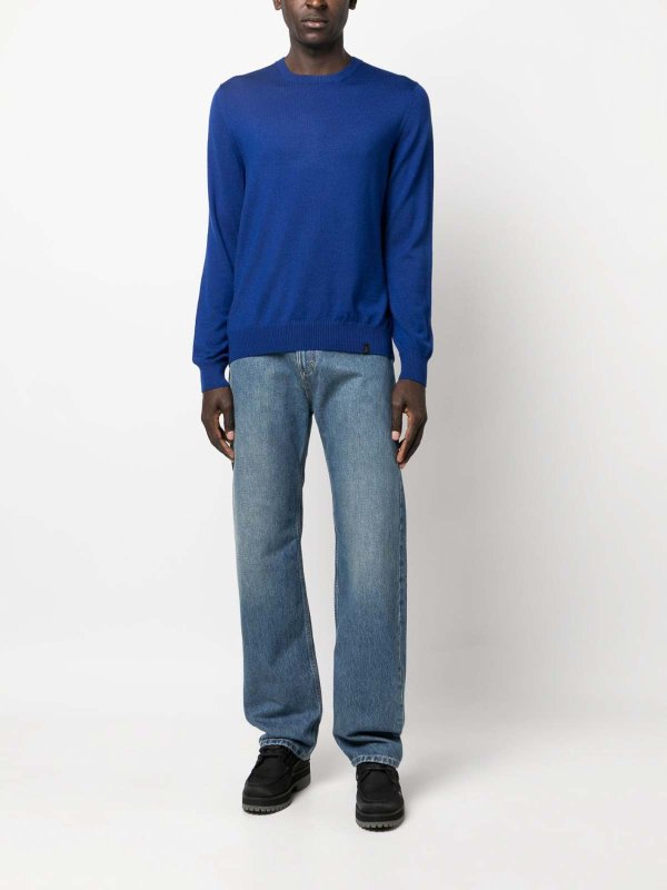 The Best Shops FAY: クルーネック - クルーネック - ブルー