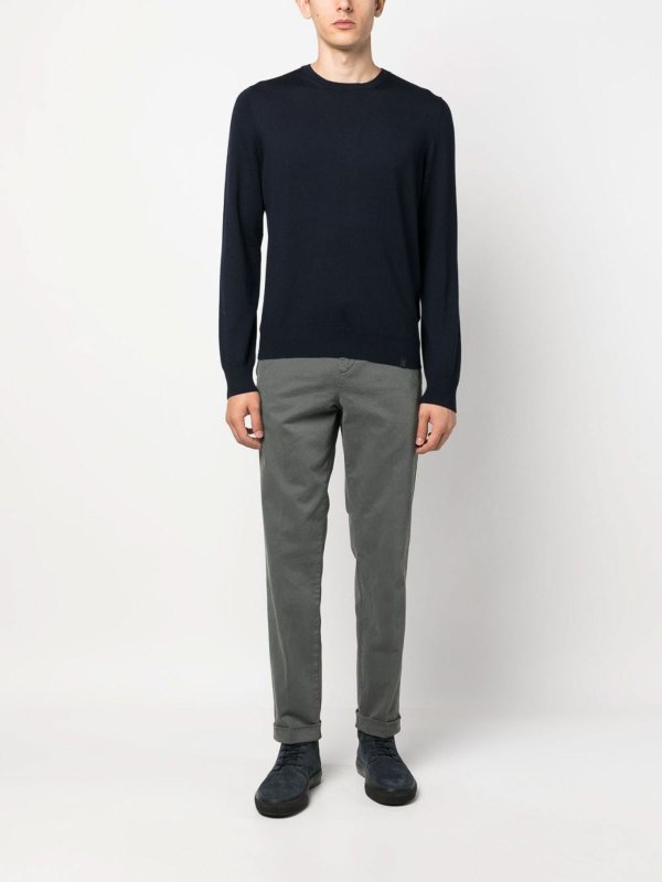 クルーネック - ダークブルー shop online: FAY