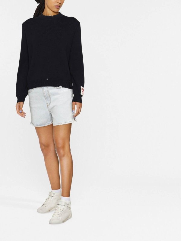 GOLDEN GOOSE: Felpe e maglie online - Maglia blu navy a maniche lunghe