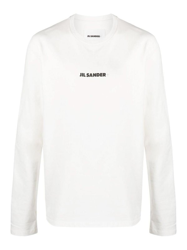 JIL SANDER: t-shirts - Long-sleeve logo T-shirt