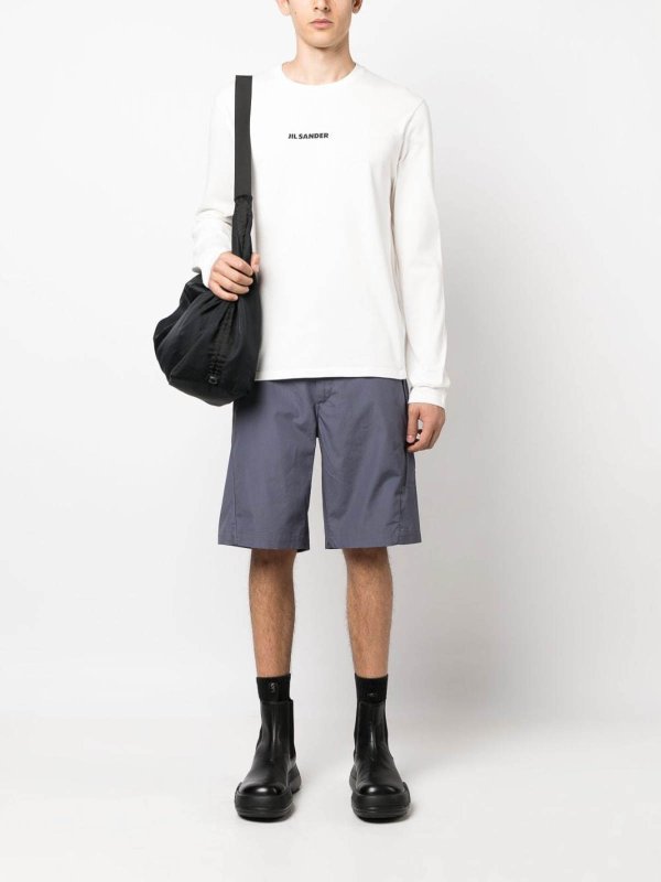 JIL SANDER: t-shirts online - Long-sleeve logo T-shirt