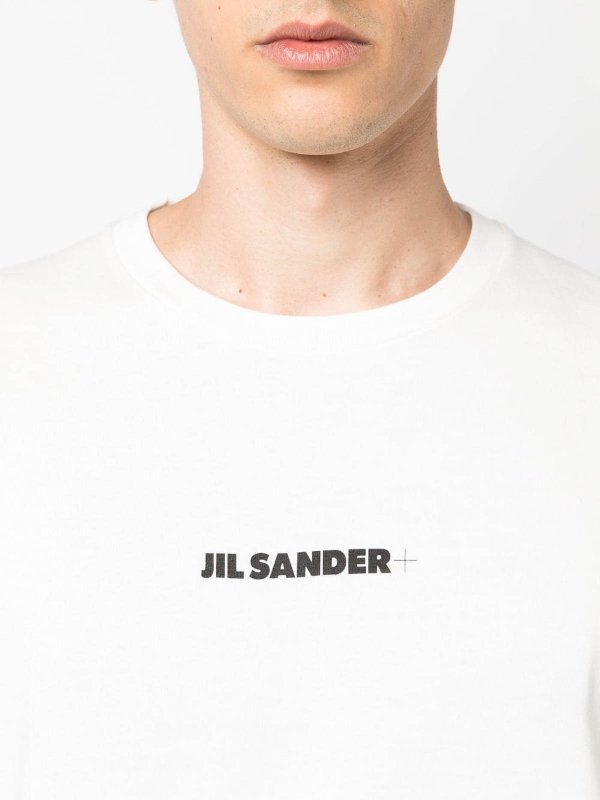 The Best Shops JIL SANDER: t-shirts - Long-sleeve logo T-shirt