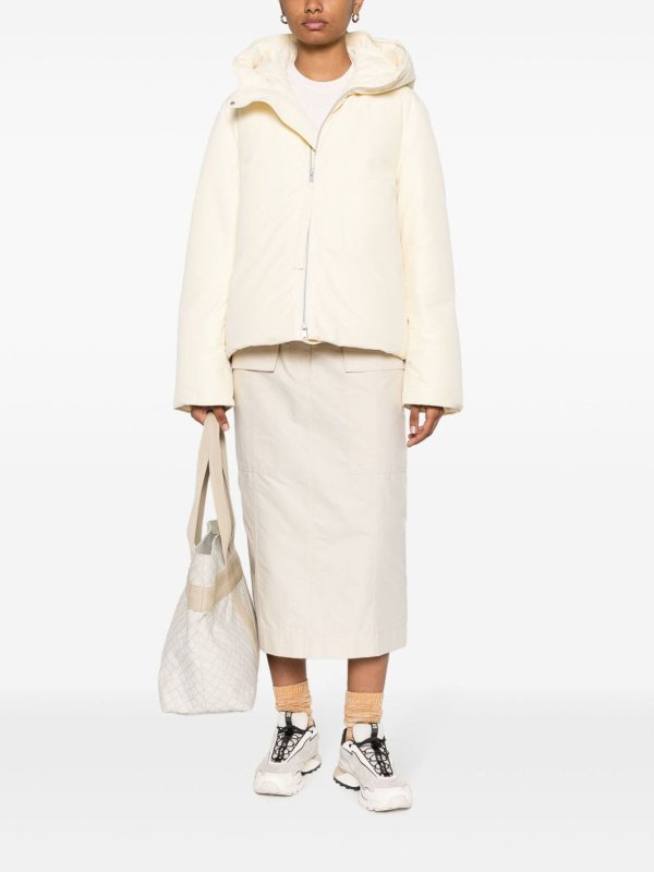 JIL SANDER: Kurze Daunenjacken online - Daunenjacke - Hellbeige
