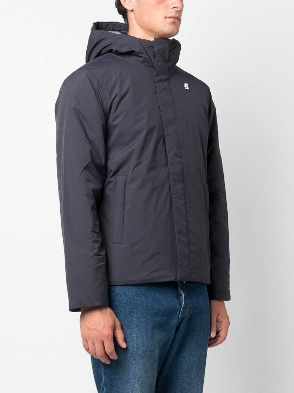 K-WAY: padded jackets online - Navy blue padded jacket