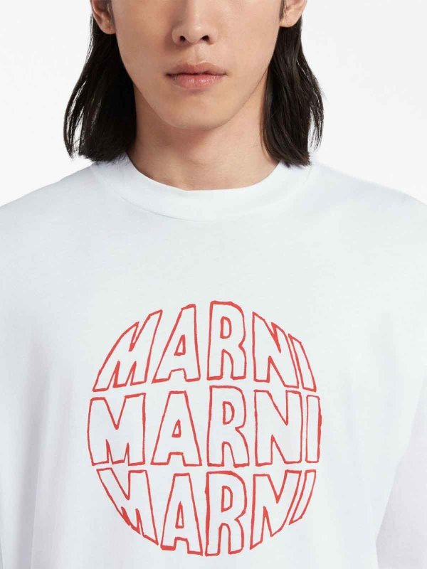 Logo-print tee shop online: Marni