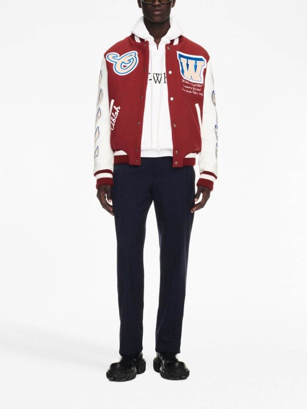 OFF-WHITE: bombers online - Off-White Patch Bomber