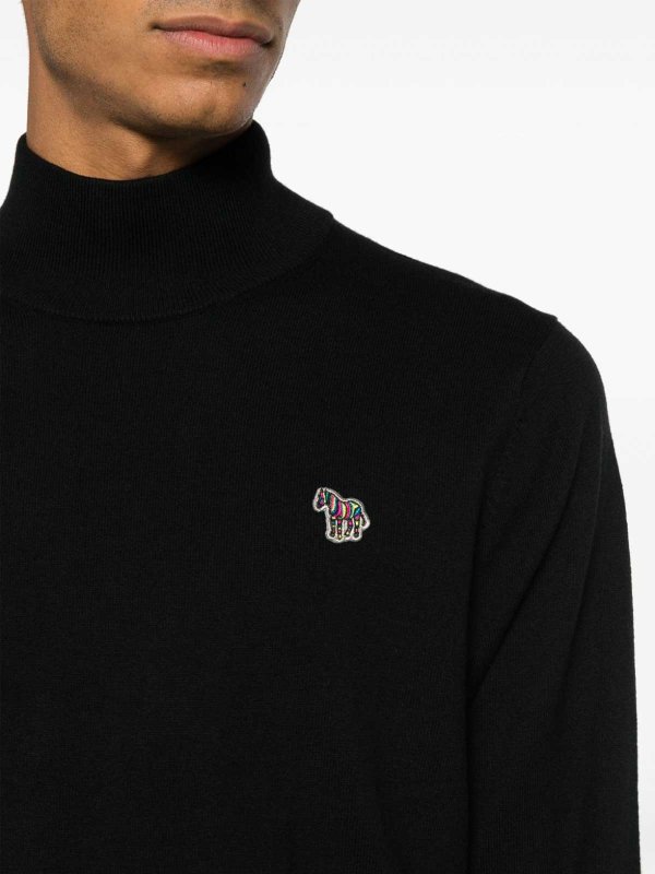 PAUL SMITH: Strickpullover mit Rundhalsausschnitt online - Rundhalspullover - Schwarz
