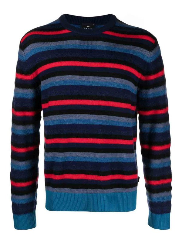 PAUL SMITH: maglia collo rotondo - Maglia Girocollo Con Fantasia Righe