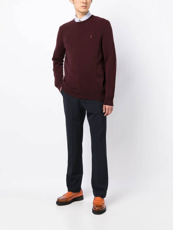 The Best Shops POLO RALPH LAUREN: Strickpullover mit Rundhalsausschnitt - Rundhalspullover - Rot