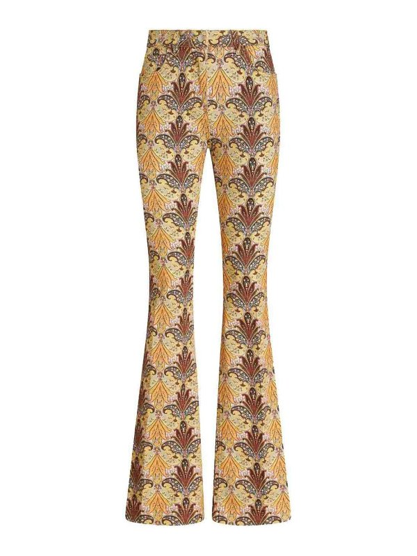 ETRO: bootcut jeans - Graphic-print flared jeans