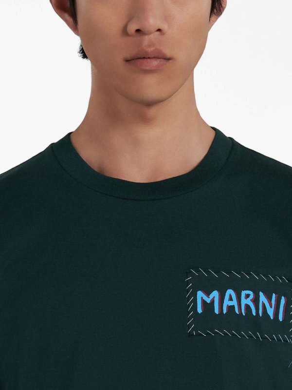 Marni buy online T-shirt con patch logo