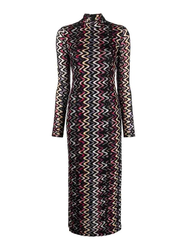 MISSONI: maxi dresses - Zigzag-pattern maxi dress