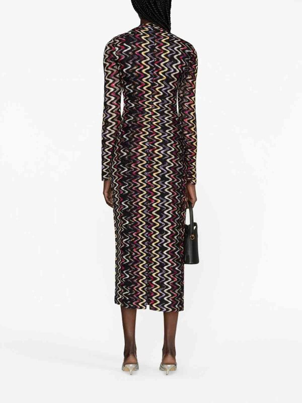 MISSONI: maxi dresses online - Zigzag-pattern maxi dress
