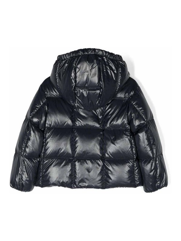 MONCLER JR: casual jackets online - Hooded logo-patch jacket