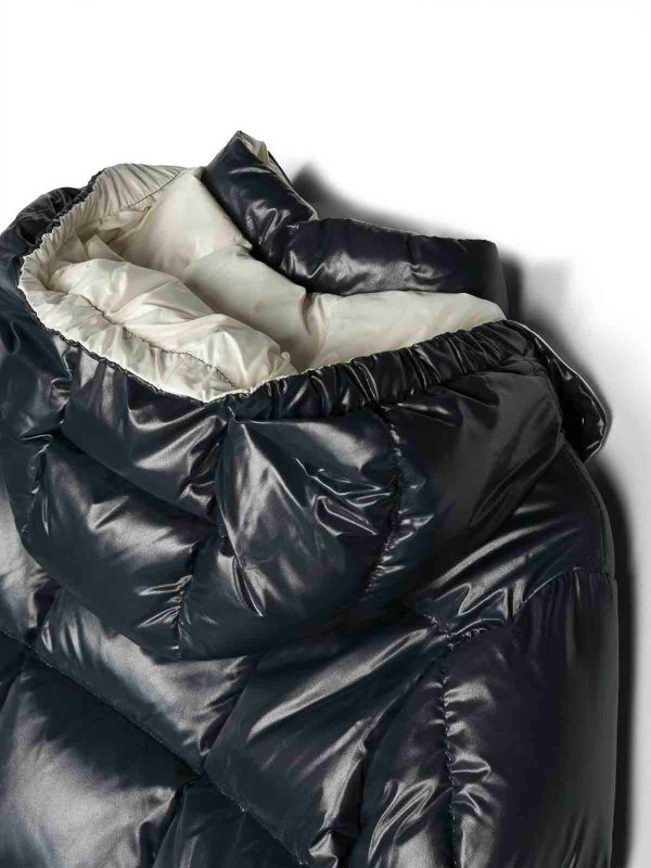 The Best Shops MONCLER JR: casual jackets - Hooded logo-patch jacket