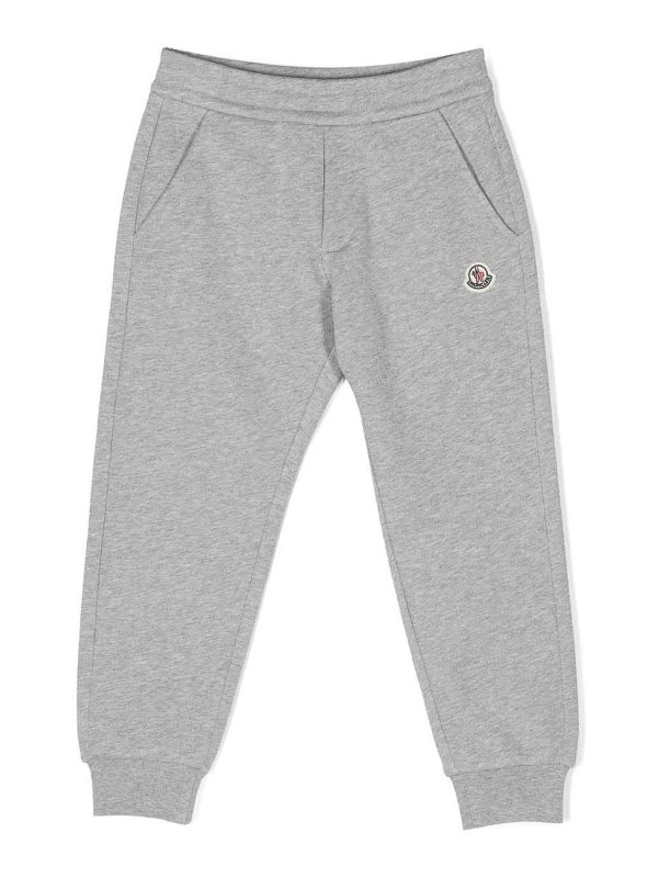 MONCLER JR: tracksuit bottoms - Logo-patch track pants