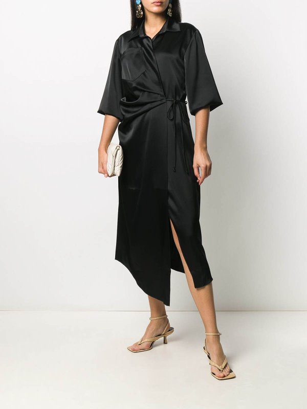 NANUSHKA buy online Black wrap dress