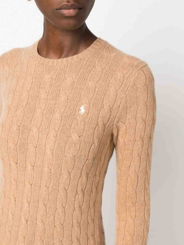 POLO RALPH LAUREN buy online Brown cable-knit jumper