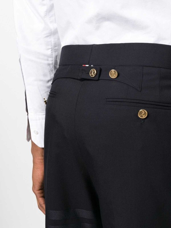 The Best Shops THOM BROWNE: Pantalons Décontractés - Bleu